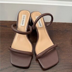 Steve Madden Chocolate Brown Heeled Sandals